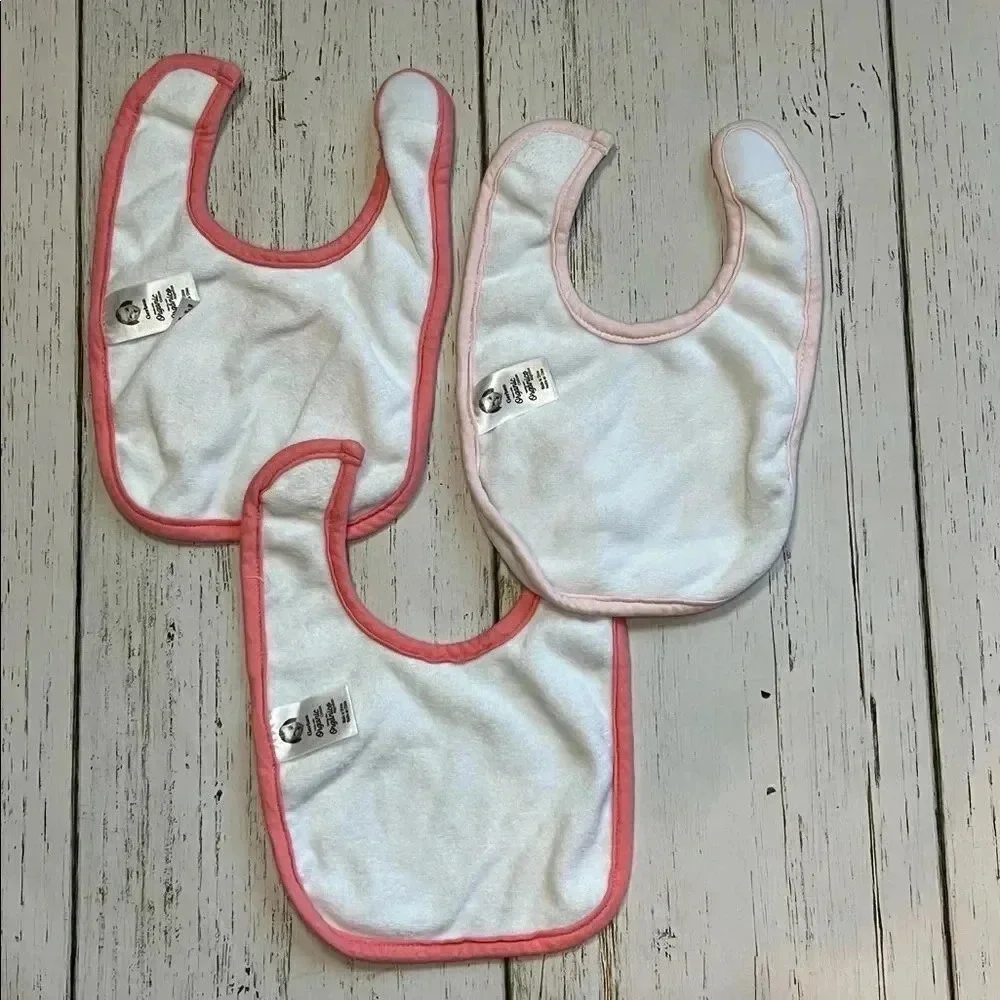 Gerber baby girl bibs- bundle of 3